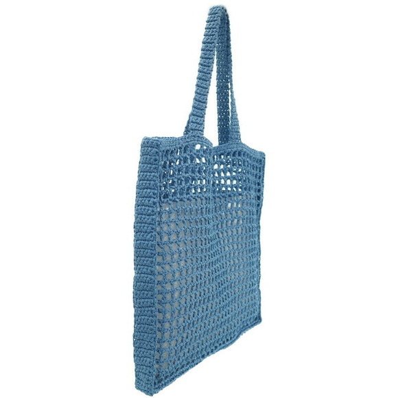 Prada Raffia Tote Bag Blue - Picture 2 of 9